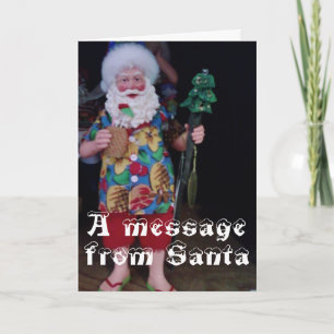 HAVE A HOLLY JOLLY CHRISTMAS SAYS SANTA HOLIDAY CARD