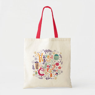 Have A Holly Jolly Christmas Text Design Tote Bag