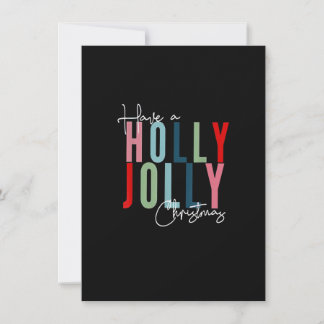 Have A Holly Xmas Jolly Christmas Rainbow_1 Invitation