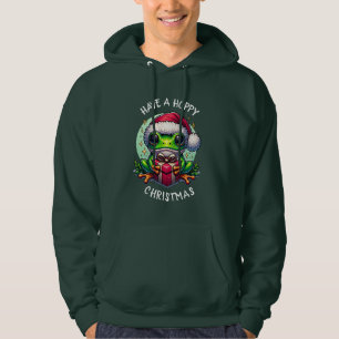 Have a Hoppy Christmas Frog Pun Hoodie
