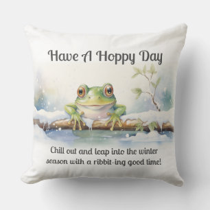 Have a hoppy day chill out in winter cushion