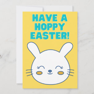 Have a Hoppy Easter Funny Humorous Bunny Rabbit Holiday Card