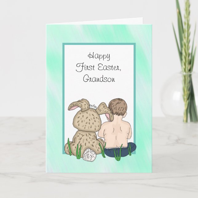 Have a "Hoppy" Easter Grandson Card (Front)