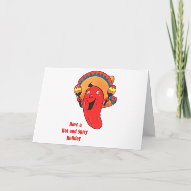 Have a Hot and Spicy Holiday Christmas Card (Front)