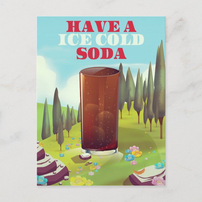 Have a ice cold soda Commercial. Postcard (Front)