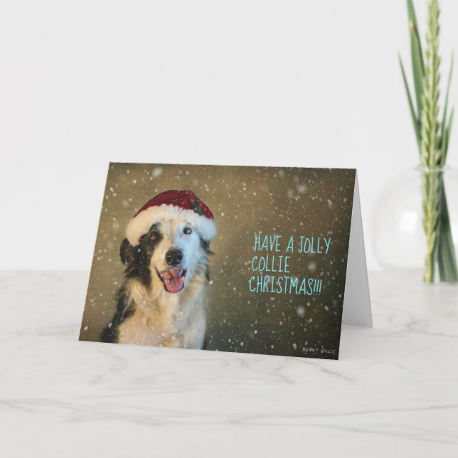 Have a jolly collie Cristmas Holiday Card (Front)