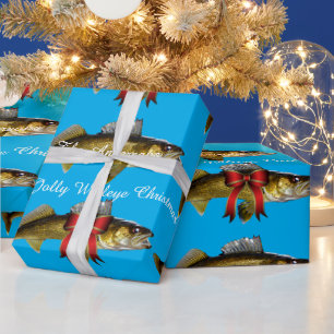 "Have a Jolly Walleye Christmas"  Wrapping Paper