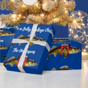 "Have a Jolly Walleye Christmas"  Wrapping Paper