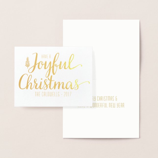 Have a  Joyful Christmas Greeting | Gold Foil Card (Display)