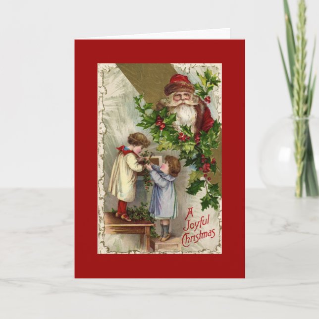Have a joyful Christmas - Vintage Santa Card (Front)