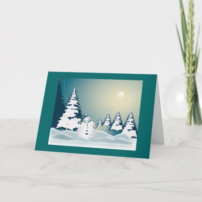 HAVE A JOYOUS HOLIDAY SEASON SNOWMAN CARD (Front)