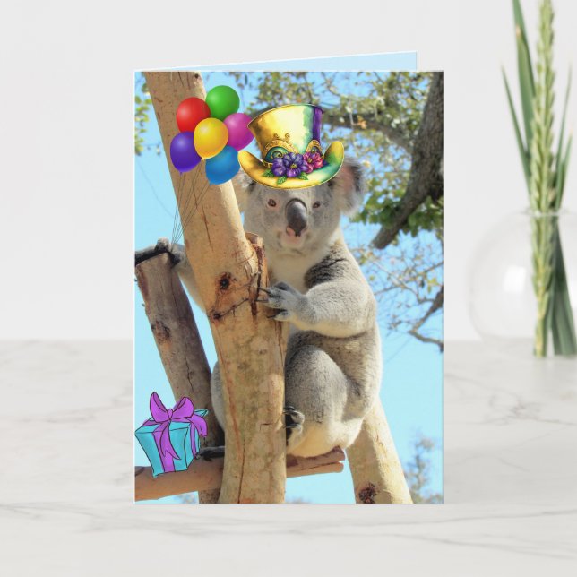 Have A Koala-ty Birthday Folded Greeting Card (Front)