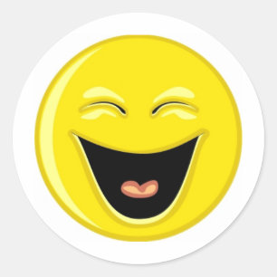 Have a Laugh Face Classic Round Sticker