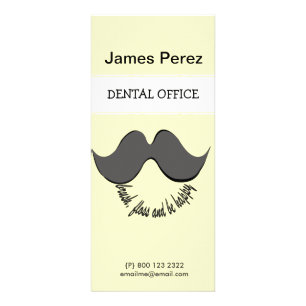 Have a Laugh  Funny Cartoon Dentist Moustache Rack Card