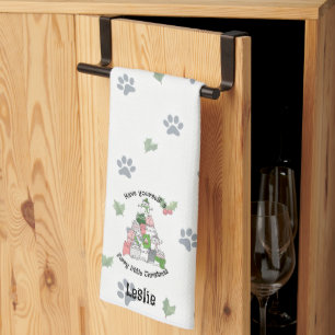 Have a little furry little Christmas Tea Towel