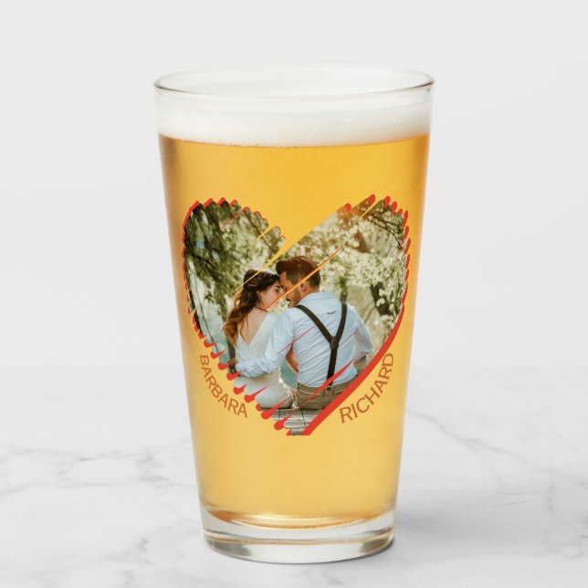 Have a Little Heart Photo Names Glass (Front Filled)