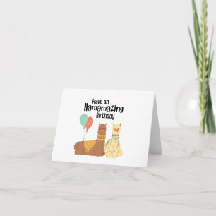 Have a llamazing Birthday Card, llama birthday  Card