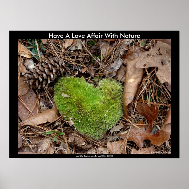 Have a Love Affair with Nature Moss Heart Poster (Front)