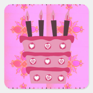 Have a Lovely Blessed Wonderful Happy Birthday Square Sticker