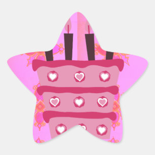 Have a Lovely Blessed Wonderful  Happy Birthday Star Sticker