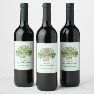 Have a Lucky Day Retro St. Patrick's Day Wine Label