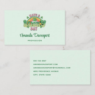 Have a Lucky Day Retro Typography Business Card