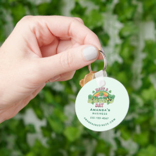 Have a Lucky Day Retro Typography Business Key Ring
