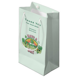Have a Lucky Day Retro Typography Business Small Gift Bag