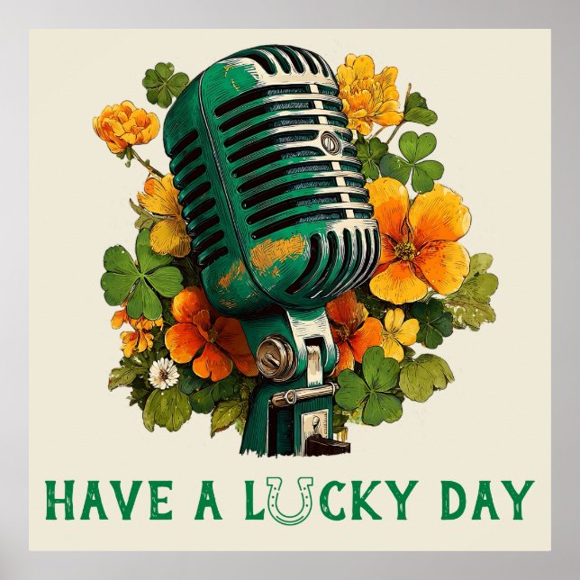 Have a Lucky Day – St. Patrick’s Music Art Poster (Front)