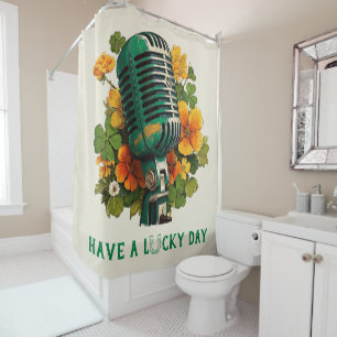 Have a Lucky Day – St. Patrick’s Music Art Shower Curtain