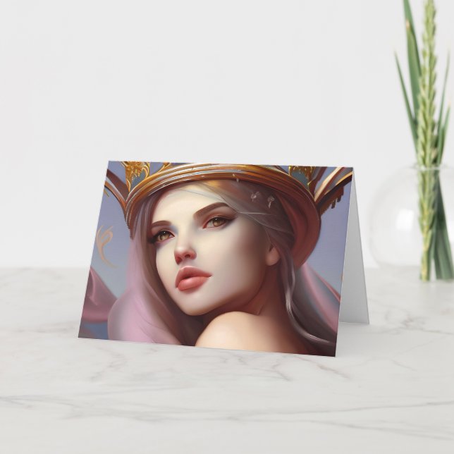 Have a Magical Birthday | Pretty Ethereal Woman Card (Front)