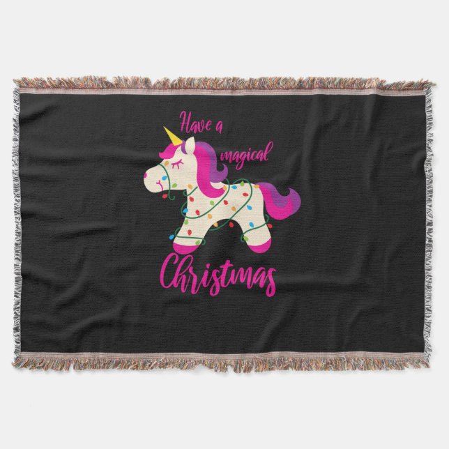 Have a magical Christmas Throw Blanket (Front)