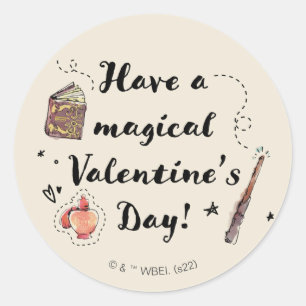 Have A Magical Valentine's Day Classic Round Sticker