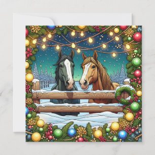 Have a Mare-y Christmas   Horse Pun Personalised Card