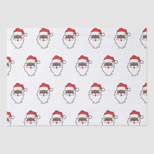 Have A Melanin Christmas Black Santa Claus Tissue Paper (Front)