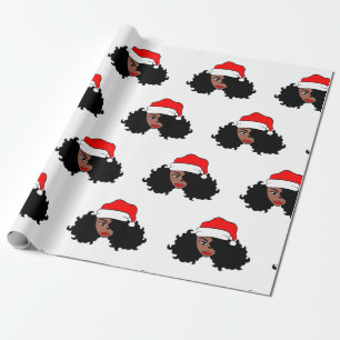 Have A Melanin Christmas Black Santa Claus Wrapping Paper