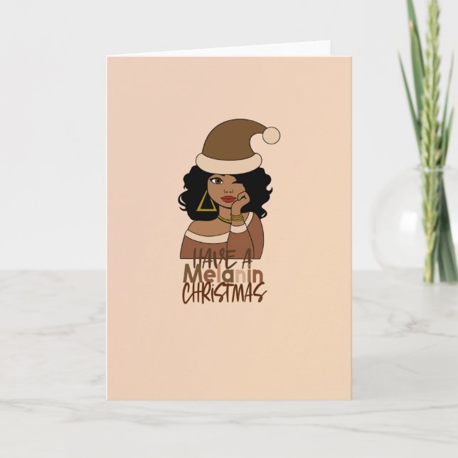 Have A Melanin Christmas Holiday Card (Front)
