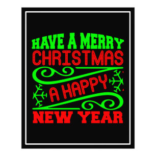 Have A Merry Christmas A Happy New Year-34635 Photo Print