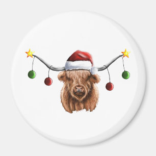 Have a Merry Hielan Coo Christmas Key Ring Magnet