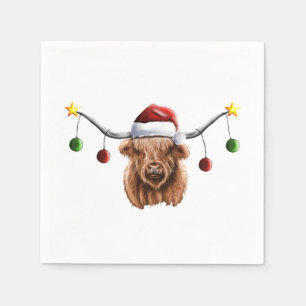 Have a Merry Hielan Coo Christmas Napkin