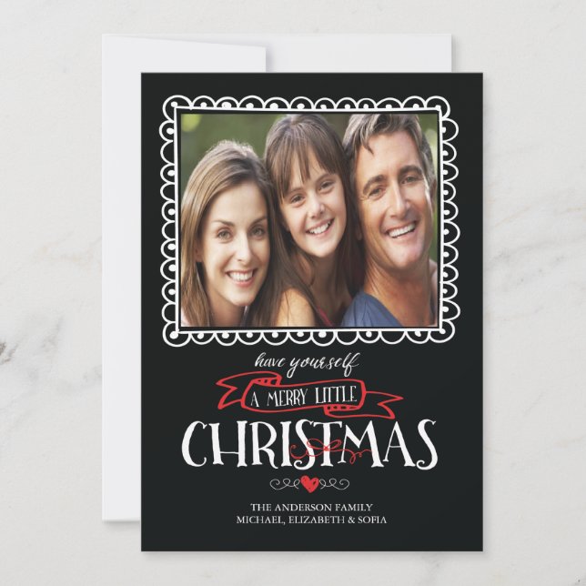 Have A Merry Little Christmas Holiday Photo Card (Front)