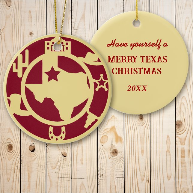 Have a Merry Texas Christmas Ceramic Tree Decoration (Creator Uploaded)