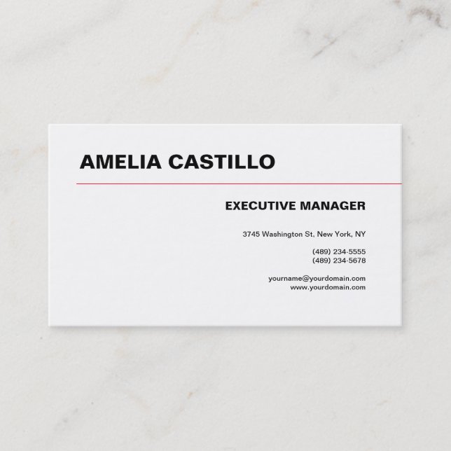 Have a Minimalist Modern Plain Printed Business Card (Front)