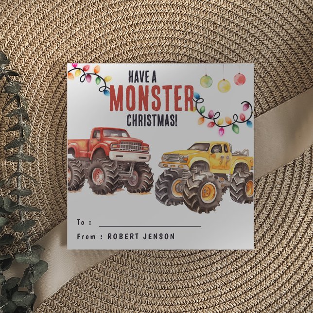 Have A Monster Christmas | Monster Truck Kids Holiday Card (Creator Uploaded)