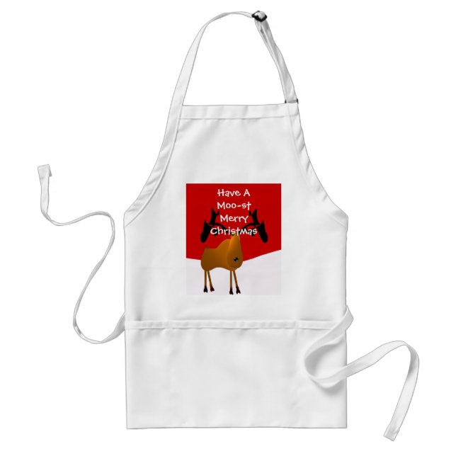 Have a MOO-ST Merry Christmas! Standard Apron (Front)