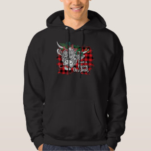 Have a Mooey Christmas Merry Xmas Highland Cow  Hoodie