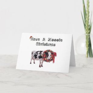 Have A Moooie Christmas Cow Card