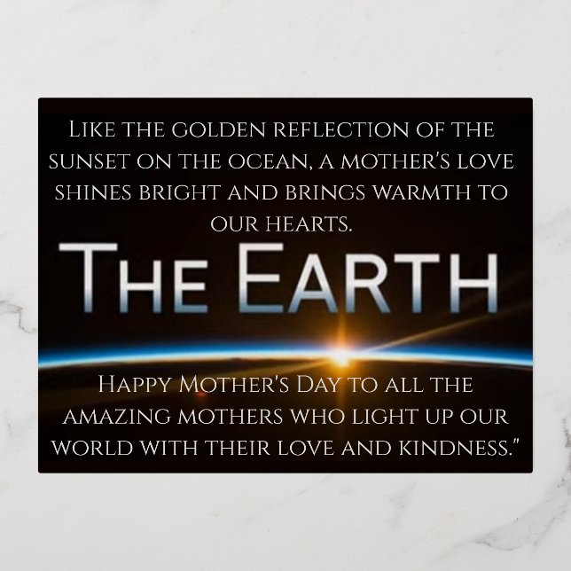 Have a Nice Blessed Happy Mother's Day With Love Foil Holiday Postcard (Front)
