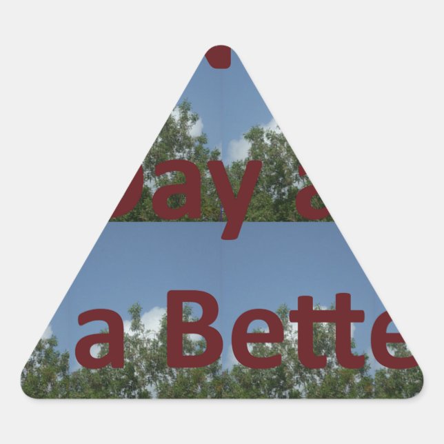 Have a Nice Day & a Better Night Art Triangle Sticker (Front)