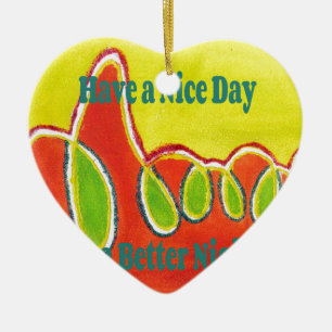 Have a Nice Day & a Better Night with gratitude Ceramic Tree Decoration